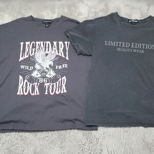 Bundle Gray Graphic Tees